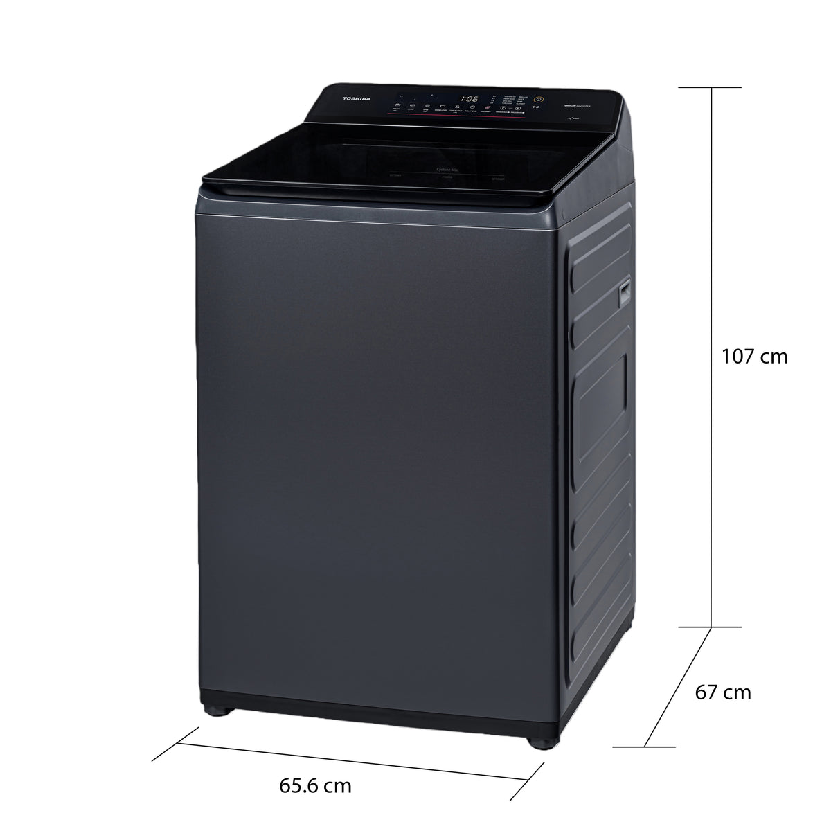 โตชิบา 21 กก. เครื่องซักผ้าฝาบน รุ่น AW-T26D2200YT(MG) ภาพที่ 3