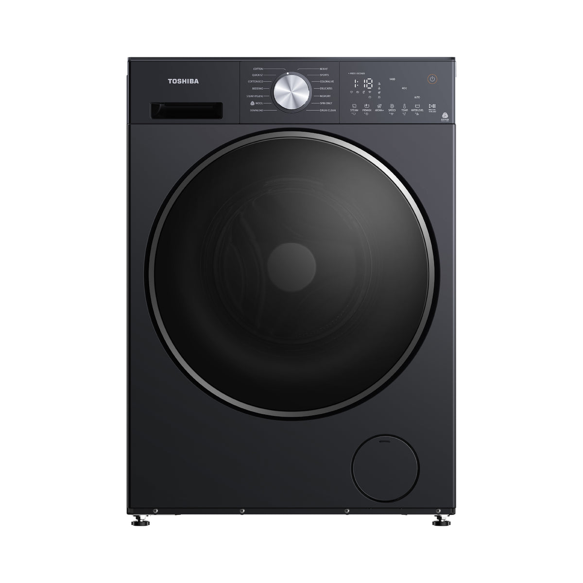 โตชิบา 15 กก. เครื่องซักผ้าฝาหน้า รุ่น TW-T33B160MWT(MG)