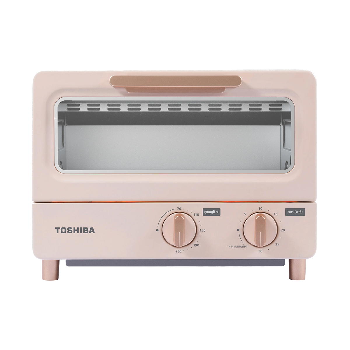 โตชิบา รุ่น ET-TD7080(PN) 10 ลิตร เตาอบไฟฟ้า ระบบปุ่มหมุน 1,000W